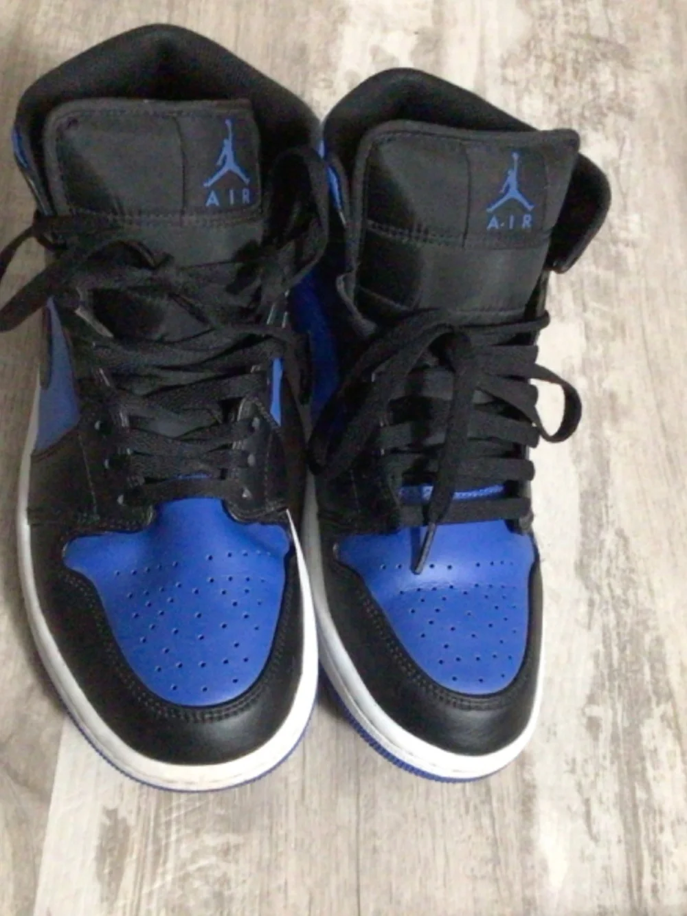 Black and Royal Blue Jordan 1